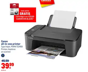 Makro Canon all-in-one printer aanbieding