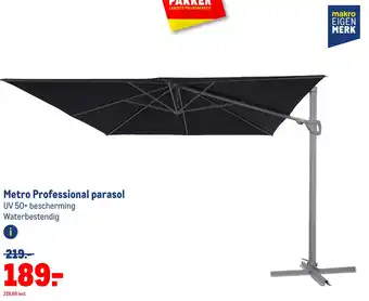 Makro Metro professional parasol aanbieding