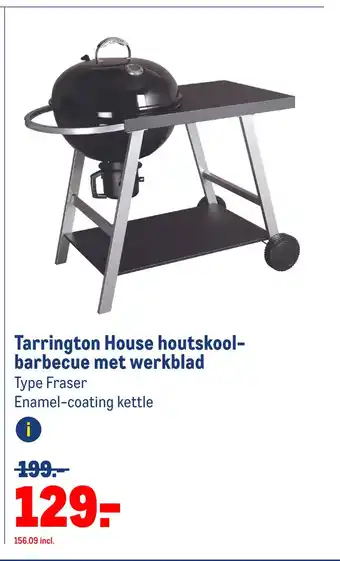 Makro Tarrington house houtskool- barbecue met werkblad aanbieding