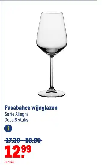 Makro Pasabahce wijnglazen aanbieding