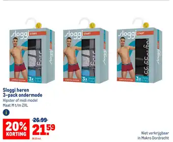 Makro Sloggi heren 3-pack ondermode aanbieding