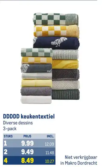 Makro Ddddd keukentextiel aanbieding