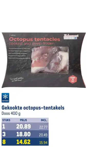 Makro Gekookte octopus-tentakels aanbieding