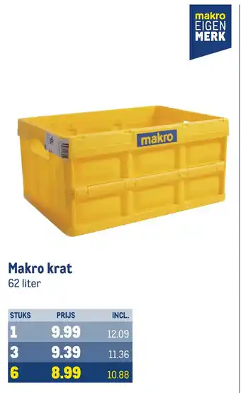 Makro Makro krat aanbieding