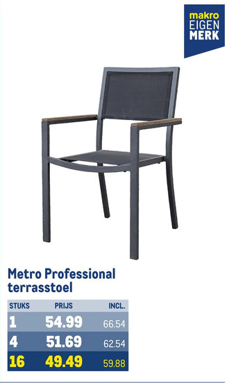 Makro Metro professional terrasstoel aanbieding