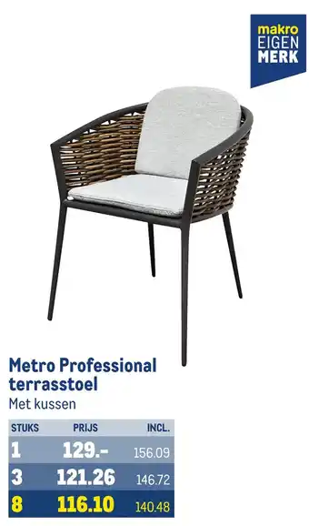 Makro Metro professional terrasstoel aanbieding