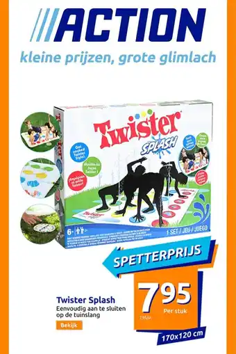 Action Twister Splash Eenvoudig aan te sluiten op de tuinslang 170 x 120 cm aanbieding