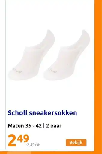 Action Scholl sneakersokken Maten 35-42 | 2 paar aanbieding