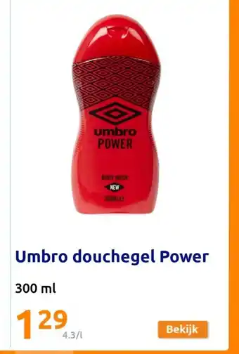 Action Umbro douchegel Power 300 ml aanbieding