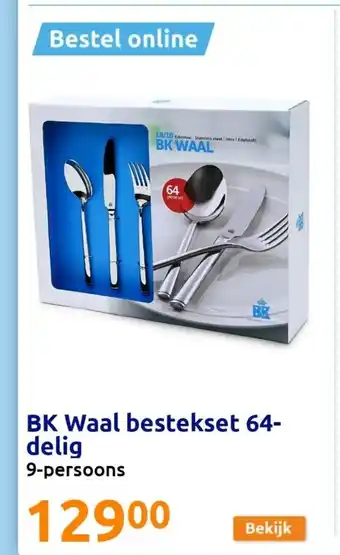 Action BK Waal bestekset 64-delig 9-persoons aanbieding