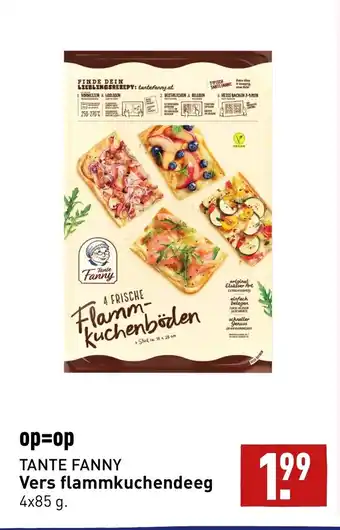 ALDI TANTE FANNY Vers flammkuchendeeg 4 x 85 g. aanbieding