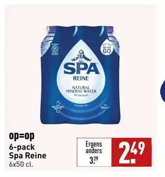 ALDI op=op 6-pack Spa Reine 6x50 cl. aanbieding