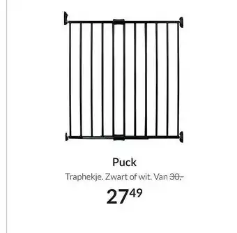 Babypark Puck Traphekje Zwart Of Wit aanbieding