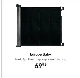 Babypark Europe Baby Twist Oprolbaar Traphekje Zwart aanbieding