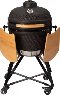 Intratuin Intratuin kamado barbecue urban chef egg large mat zwart d 59 h 133 cm aanbieding