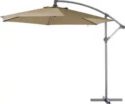 Intratuin Intratuin zweefparasol milano taupe  80+uv d 300 cm aanbieding