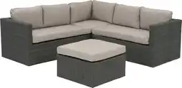 Intratuin Intratuin 4-zits loungeset donau wicker grijs aanbieding