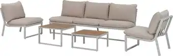 Intratuin Intratuin 5-zits loungeset melissa aluminium wit aanbieding