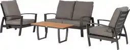 Intratuin Tierra outdoor verstelbare 4-zits loungeset valencia aluminium antraciet aanbieding