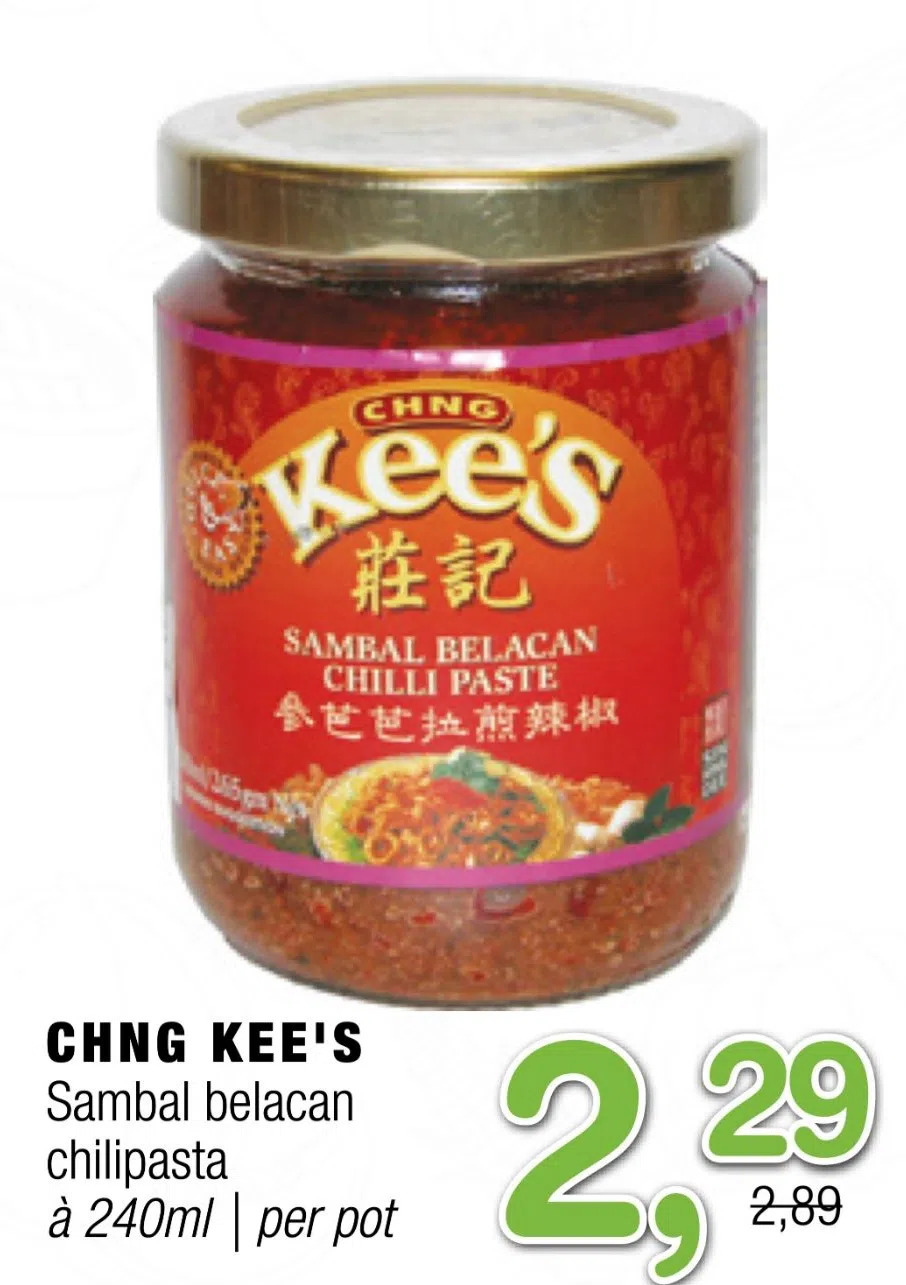 Amazing Oriëntal Chng kee's sambal belacan chilipasta aanbieding
