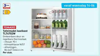 ALDI TOMADOⓇ Tafelmodel koelkast TLT4702W aanbieding