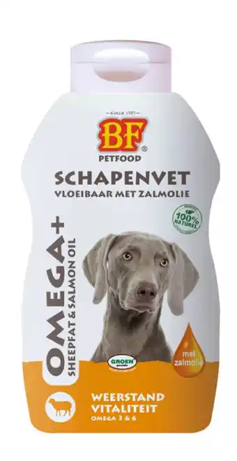 Welkoop Biofood schapenvet vloeibaar met zalmolie - 500 ml aanbieding