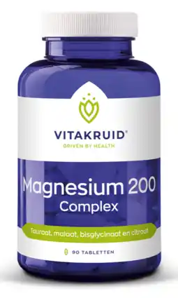 De Online Drogist Vitakruid magnesium 200 complex tabletten 90tb aanbieding
