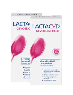 De Online Drogist Lactacyd wasemulsie gevoelige huid multiverpakking 2x200ml aanbieding