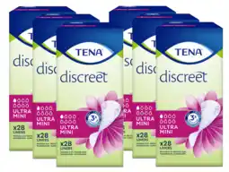 De Online Drogist Tena discreet ultra mini inlegkruisjes multi-verpakking 6x28st aanbieding