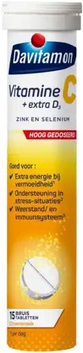 De Online Drogist Davitamon vitamine c + extra d3 bruistabletten 15tb aanbieding