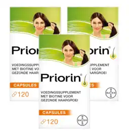 De Online Drogist Priorin haar capsules 3-pack 3x120cp aanbieding