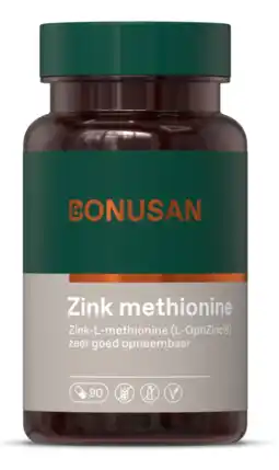 De Online Drogist Bonusan zinkmethionine 15mg capsules 90cp aanbieding