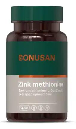 De Online Drogist Bonusan zinkmethionine 15mg capsules 90cp aanbieding