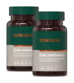De Online Drogist Bonusan zinkmethionine 15mg capsules duoverpakking 2x90cp aanbieding