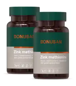 De Online Drogist Bonusan zinkmethionine 15mg capsules duoverpakking 2x90cp aanbieding