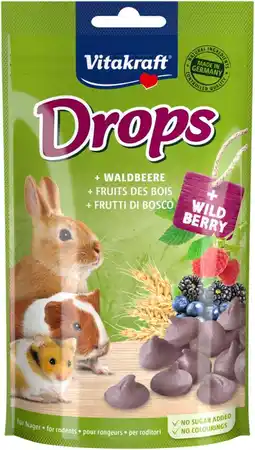 Welkoop Vitakraft drops konijn- en knaagdierensnack - bosvruchten - bosvruchten - 75 gram aanbieding