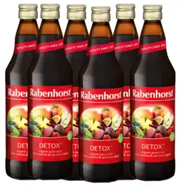 De Online Drogist Rabenhorst detox sap voordeelverpakking 6x750ml aanbieding