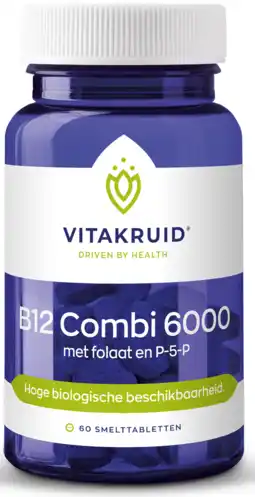 De Online Drogist Vitakruid b12 combi 6000mcg smelttabletten 60tb aanbieding