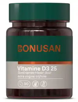 De Online Drogist Bonusan vitamine d3 25mcg/1000 ie capsules 90cp aanbieding
