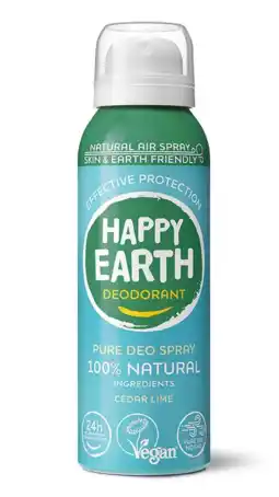 De Online Drogist Happy earth happy earth 100% natuurlijke air spray cedar lime 100ml aanbieding