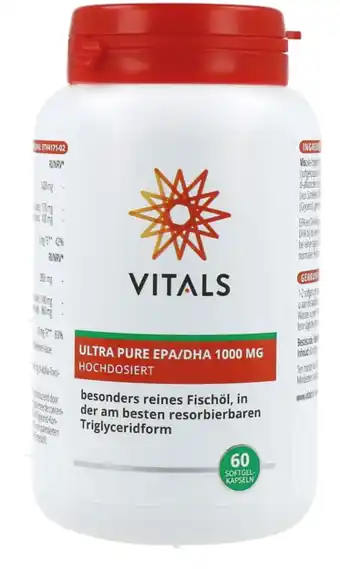 De Online Drogist Vitals ultra pure epa/dha 1000mg 60sg aanbieding