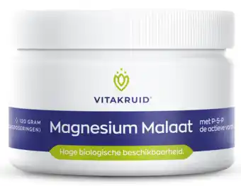 De Online Drogist Vitakruid magnesium malaat poeder 120gr aanbieding