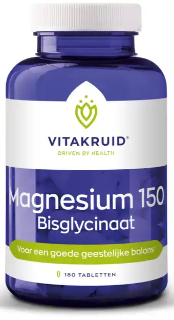 De Online Drogist Vitakruid magnesium 150 bisglycinaat tabletten 120tb aanbieding