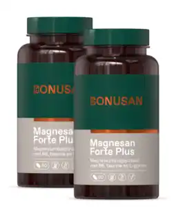 De Online Drogist Bonusan magnesan forte plus tabletten duoverpakking 2x60tb aanbieding