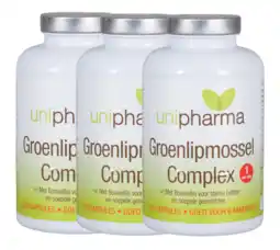 De Online Drogist Unipharma groenlipmossel complex capsules multipack 3x180cp aanbieding