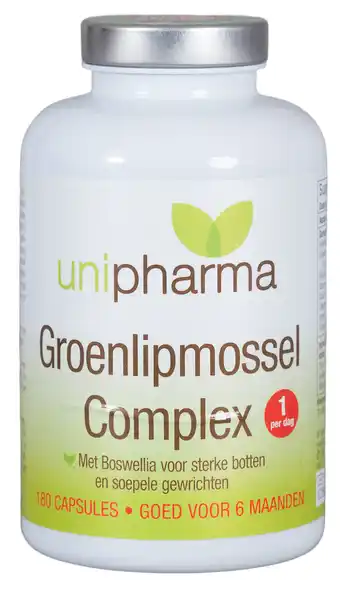 De Online Drogist Unipharma groenlipmossel complex capsules 180cp aanbieding