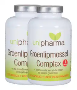 De Online Drogist Unipharma groenlipmossel complex capsules multipack 2x180cp aanbieding