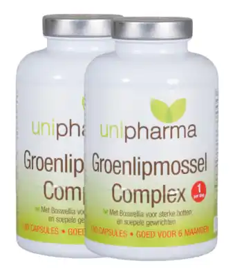 De Online Drogist Unipharma groenlipmossel complex capsules multipack 2x180cp aanbieding