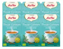 De Online Drogist Yogi tea throat comfort voordeelverpakking 6x17st aanbieding