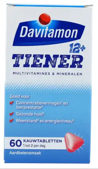 De Online Drogist Davitamon multi boost 12+ kauwtabletten aardbei 60ktb aanbieding